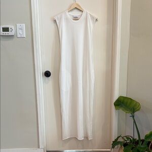 RAEY Sleeveless Tank Dress in White with Pockets sz 4 EUC